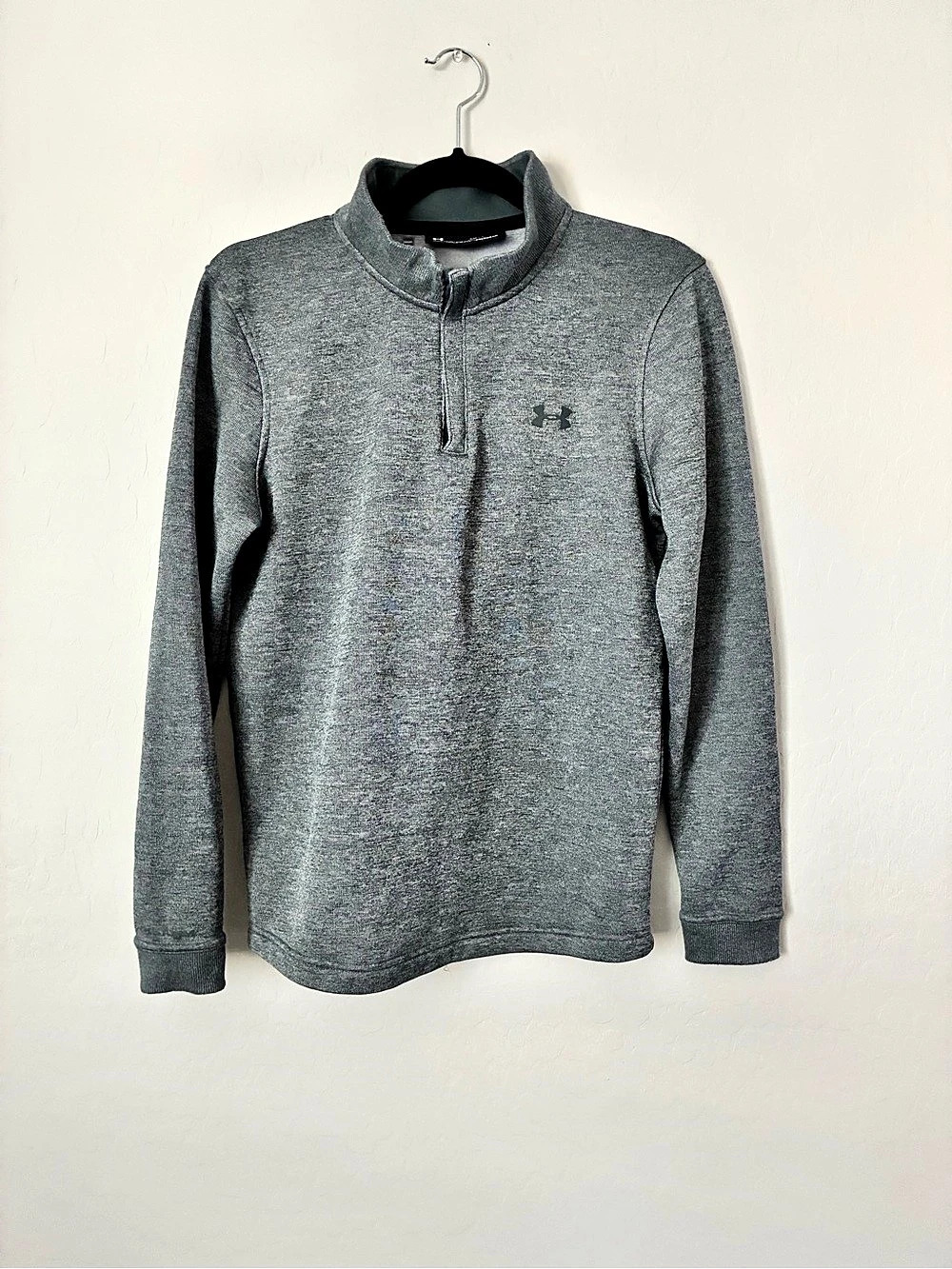 Under Armour ColdGear Men’s Small Gray 1/4 Zip Pullover Loose Fit